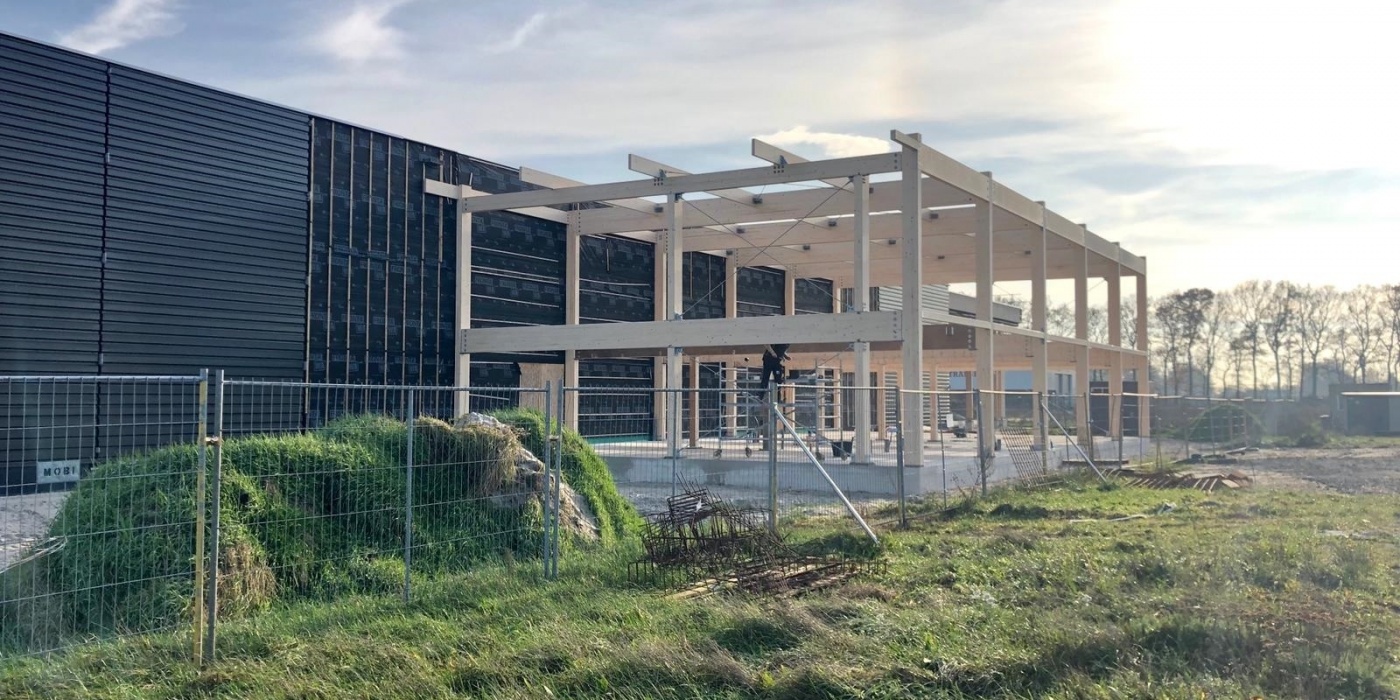 Houten balken met een derde leven