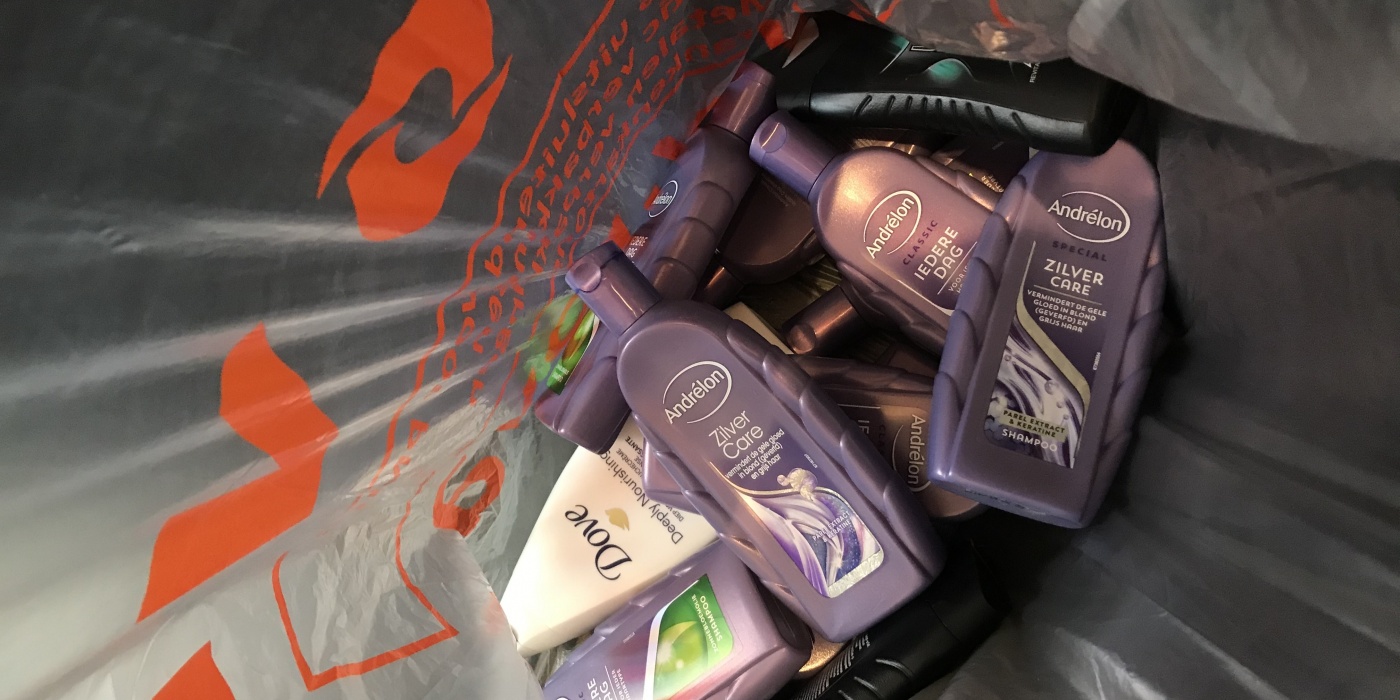 Van shampoofles naar gerecyclede prullenbak