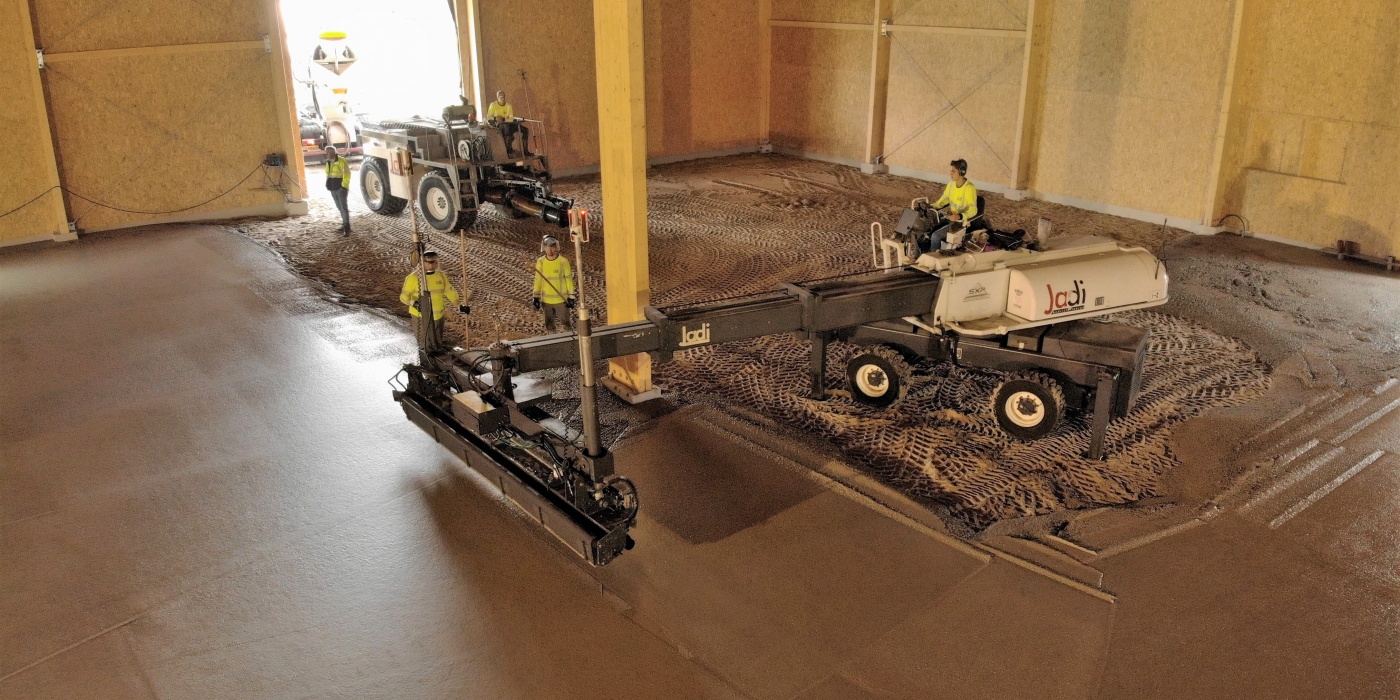 Duurzame betonvloer zonder cement